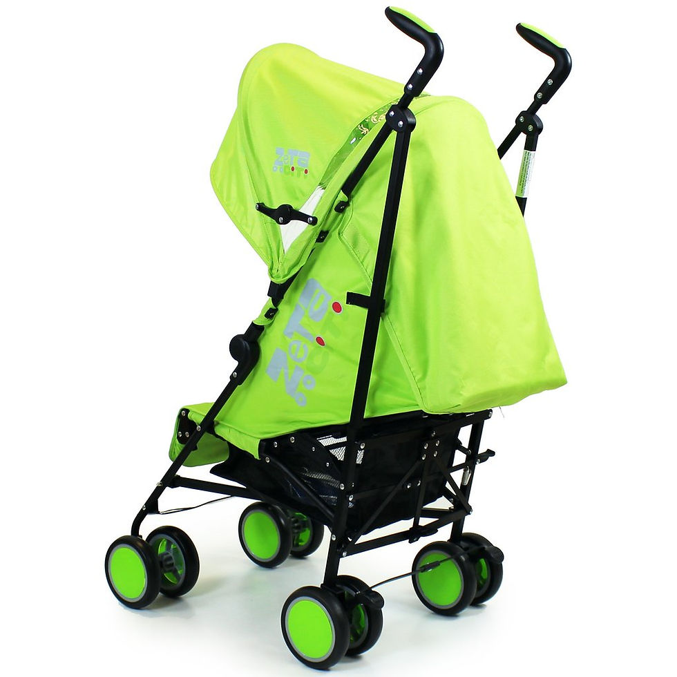 Thumbnail: Zeta Citi Lime Green Lightweight Pushchair Stroller