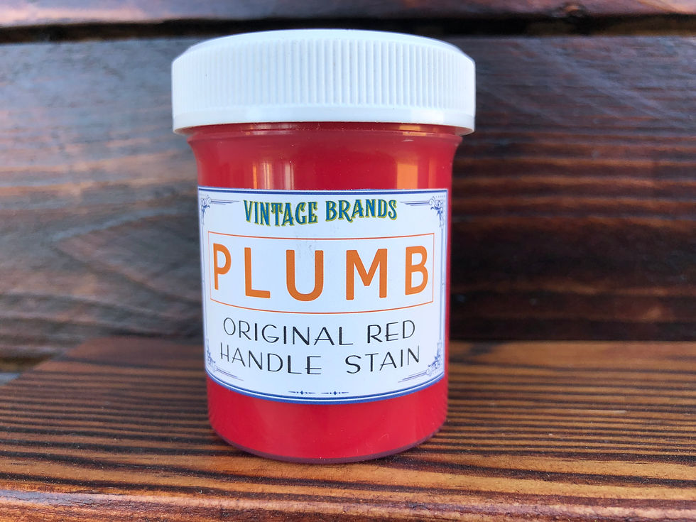Thumbnail: VINTAGE PLUMB RED - original red handle stain & finish