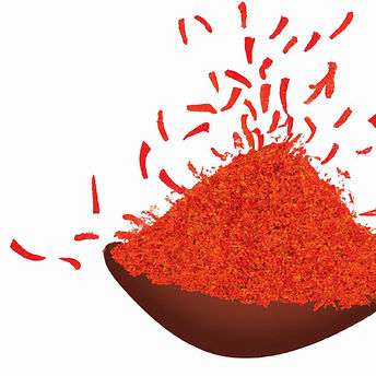 Gochugaru red pepper flakes illustration
