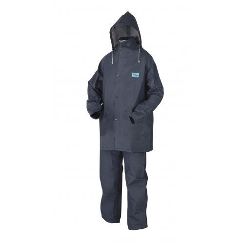 TRAJE DE LLUVIA SET DE 3 PIEZAS AZUL OMBU ( PANTALON-SACO-CAPUCHA)
