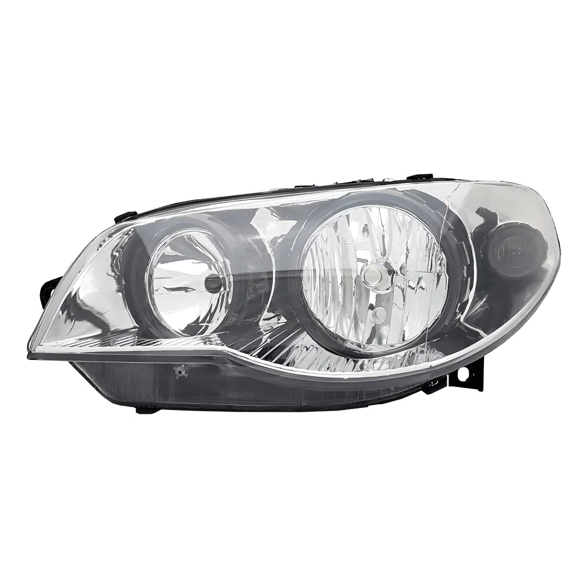 OPTICA FIAT PALIO ADV / SIENA STRADA 04/09 "FONDO CROMADO" "ARO NEGRO" IZQUIERDO
