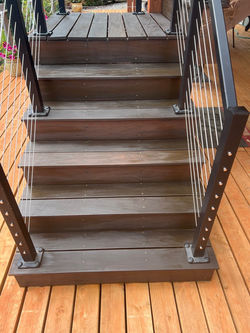 Stair and landing restaining