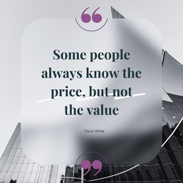 Price does NOT equal Value