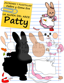 PLANTILLA DIBUJOS ANIMADOS 80 LA ALDEA DEL ARCE PATTY GOMA EVA FIELTRO GRATIS