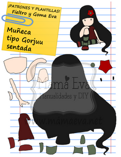 PLANTILLA DE MUÑECA TIPO GORJUU