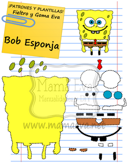 PLANTILLA DIBUJOS ACTUAL BOB ESPONJA BOB ESPONJA GOMA EVA FIELTRO GRATIS.png
