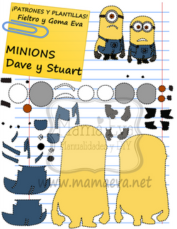 PLANTILLA MINIONS GOMA EVA  FIELTRO