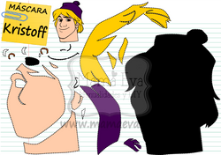 PLANTILLA MASCARA PELICULAS DISNEY FROZEN KRISTOFF GOMA EVA FIELTRO GRATIS