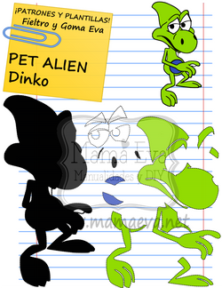 PLANTILLA DIBUJOS ACTUAL PET ALIEN DINKO GOMA EVA FIELTRO GRATIS.png