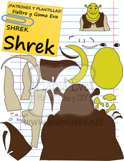 PLANTILLA PELICULAS DISNEY SHREK SHREK GOMA EVA FIELTRO GRATIS.png