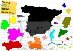 MAPA DE ESPAÑA DE GOMA EVA