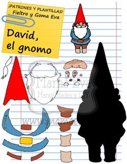 PLANTILLA DIBUJOS 80'S DAVID EL GNOMO DAVID GOMA EVA FIELTRO GRATIS