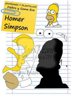 PLANTILLA DIBUJOS ADULTOS LOS SIMPSON HOMER SIMPSON GOMA EVA FIELTRO GRATIS2.png