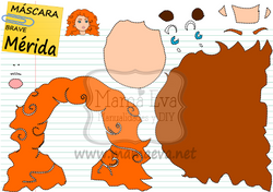 PLANTILLA PRINCESAS DISNEY BRAVE VALIENTE INDOMABLE MERIDA GOMA EVA FIELTRO GRATIS