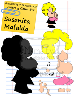 PLANTILLA DIBUJOS COMIC MAFALDA SUSANITA GOMA EVA FIELTRO GRATIS.png