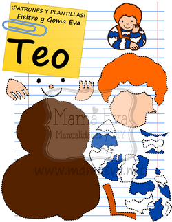 PLANTILLA DIBUJOS COMIC TEO LIBROS GOMA EVA FIELTRO GRATIS.png
