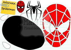 PLANTILLA MASCARA PELICULAS GENERAL SUPERHEROES MARVEL SPIDERMAN GOMA EVA FIELTRO GRATIS