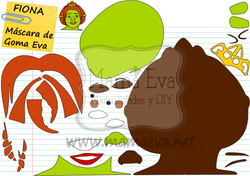 PLANTILLA MASCARA PELICULAS DISNEY SHREK FIONA GOMA EVA FIELTRO.png