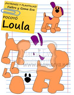 PLANTILLA DIBUJOS ACTUAL POCOYO LOULA GOMA EVA FIELTRO GRATIS.png