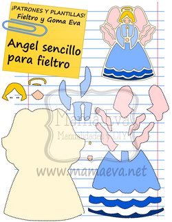 ANGELITO SENCILLO DE GOMA EVA O FIELTRO