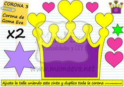 Plantilla de corona y varita mágica