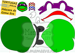 PLANTILLA OTRAS PELICULAS TORTUGAS NINJA GOMA EVA O FIELTRO GRATIS