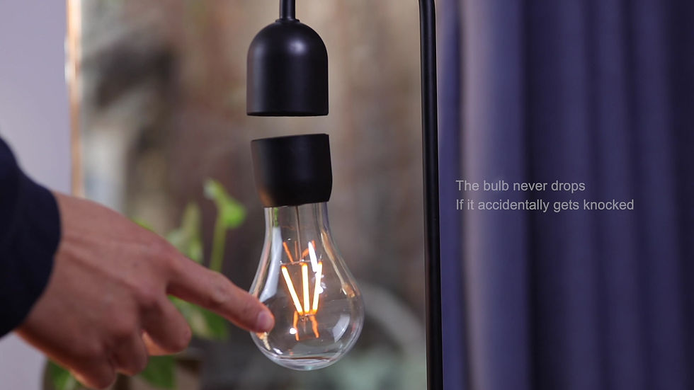 Thumbnail: Gingko Evaro Teardrop Lightbulb Lamp - Walnut