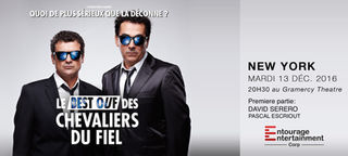 French comic duo LES CHEVALIERS DU FIEL to perform at the Gramercy Theatre, New York, on December 13