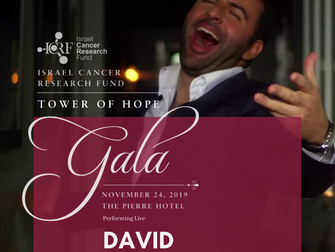 David Serero performs for the Israel Cancer Research Fund Gala at the Pierre Hotel in New York