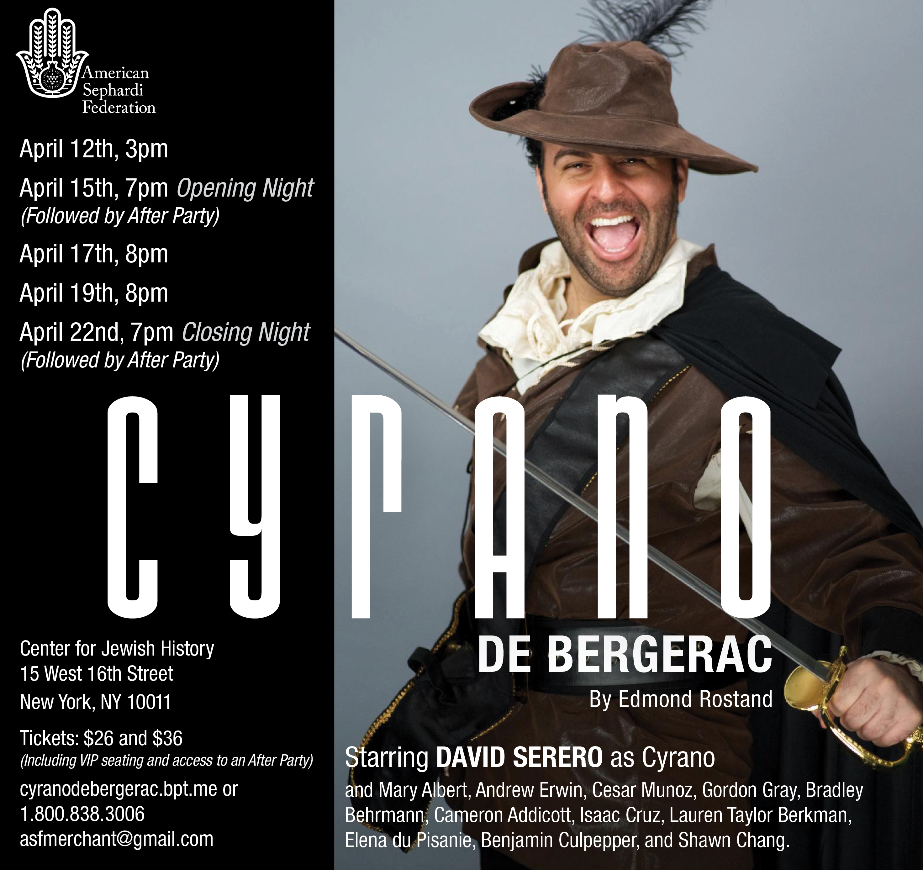 French Actor And Opera Singer David Serero To Star As Cyrano De