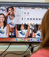 Student working on computer
