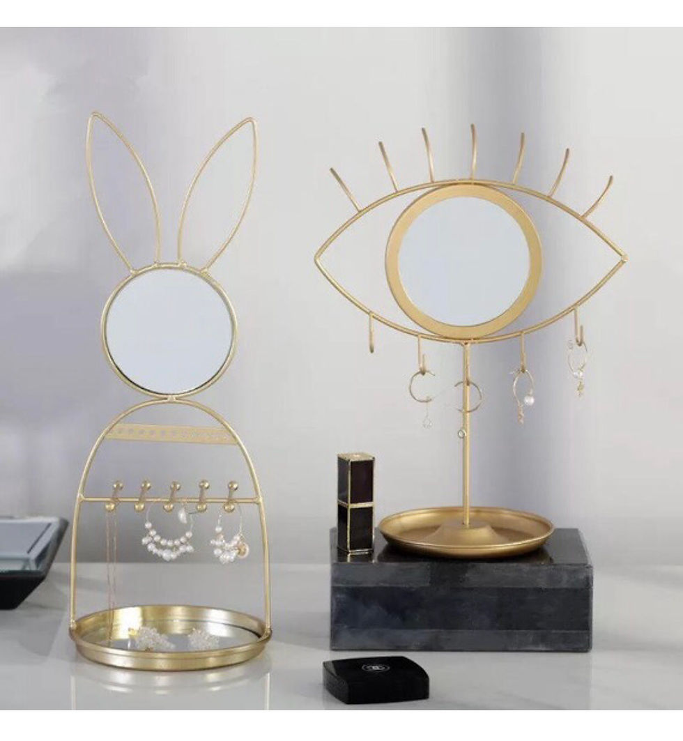 Miniatura: Rabbit Eye Golden Jewelry Mirror 