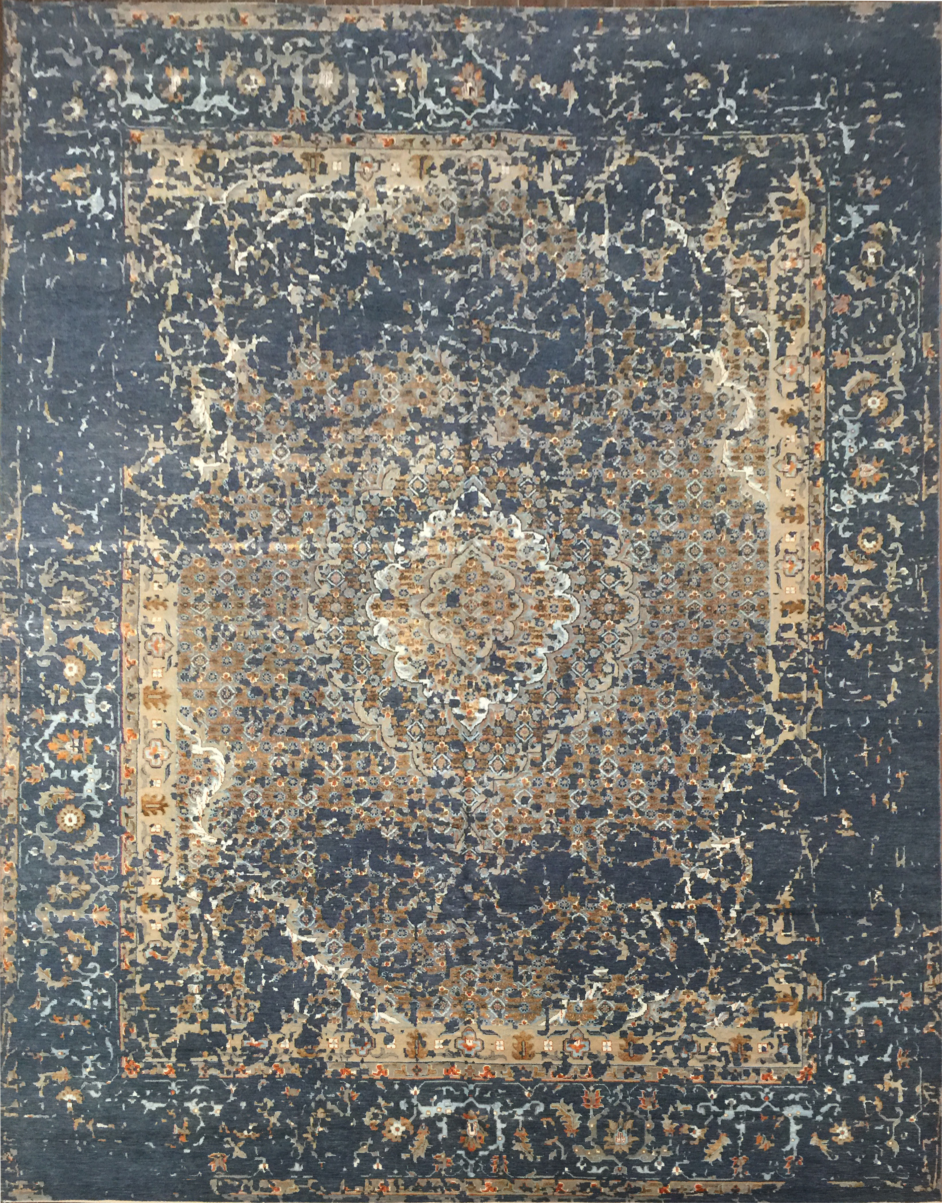 10A0179 Indian Modern Tabriz 9.11x13.11