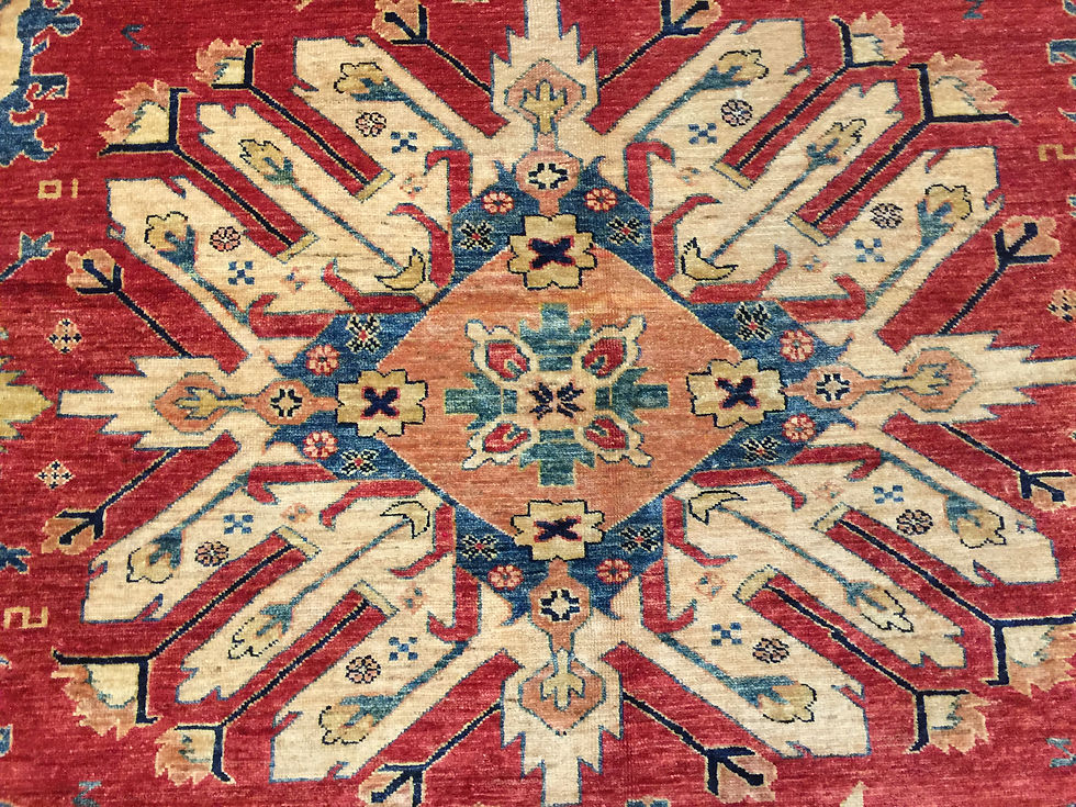 Thumbnail: 10A0211 Afghan Kazak 9.9x13.9