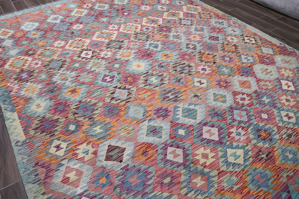 Thumbnail: K247 Afghan Kilim 8.5 x 11