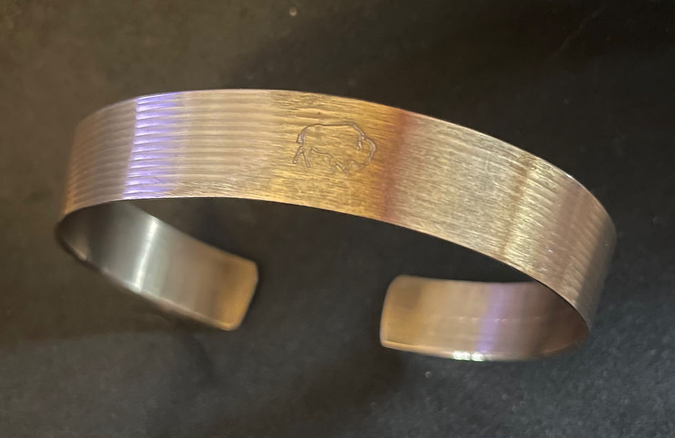 Thumbnail: Buffalo Wrist Cuff in B20 Repurposed Cymbal Bronze 