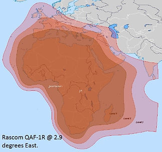 Rascom 1R Satellite footprint