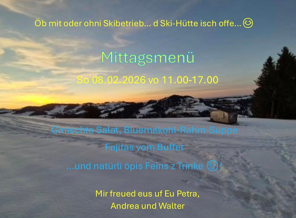 Flyer Wirten Mittagessen, 2026.02.08