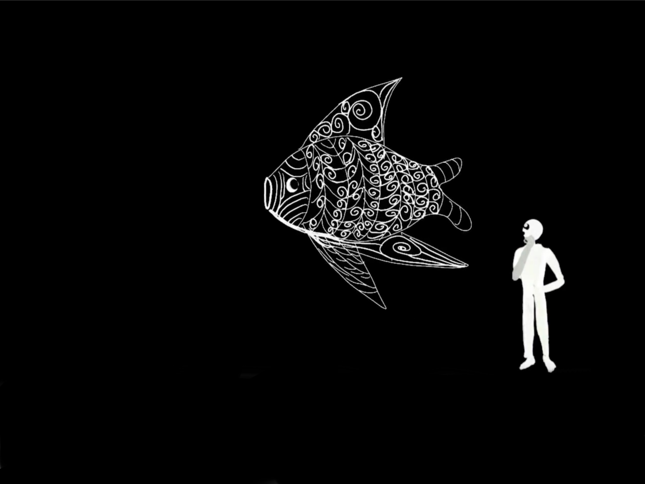 Little man big fish