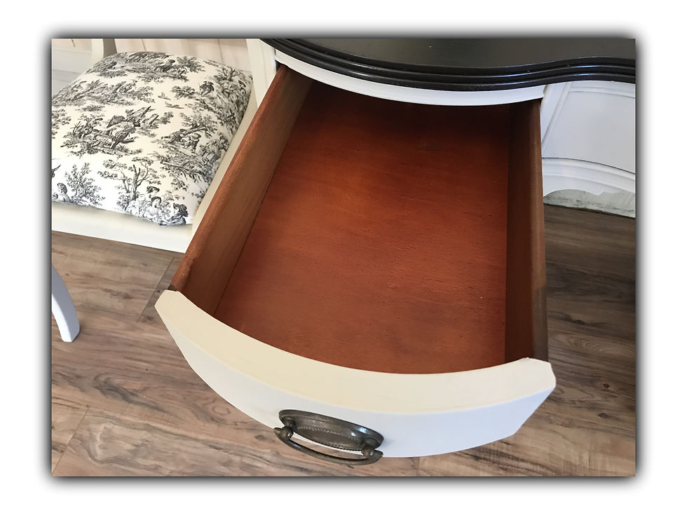 Thumbnail: Vintage kidney bean shaped desk and chair
