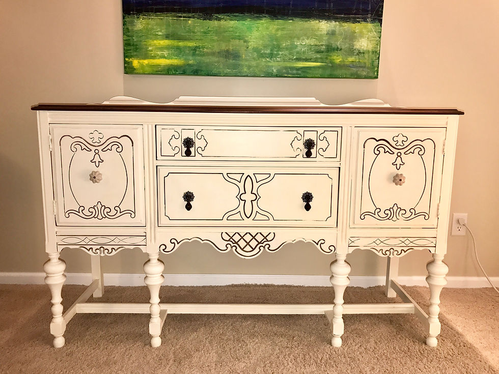 Thumbnail: Farmhouse ornate buffet in buttercream