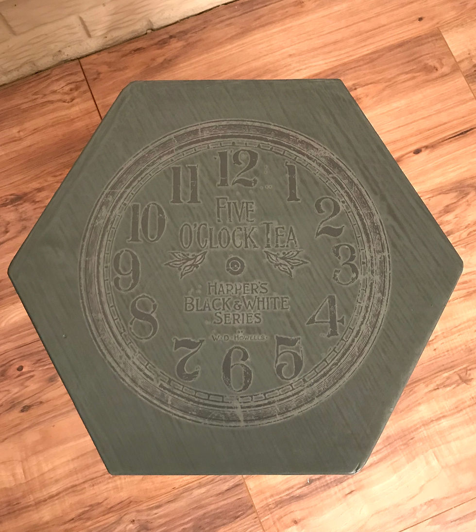Thumbnail: Small accent hexagonal plant stand table