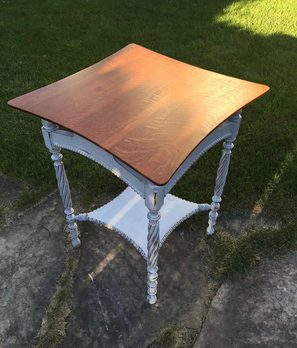 Thumbnail: Tiger oak parlor table refinished