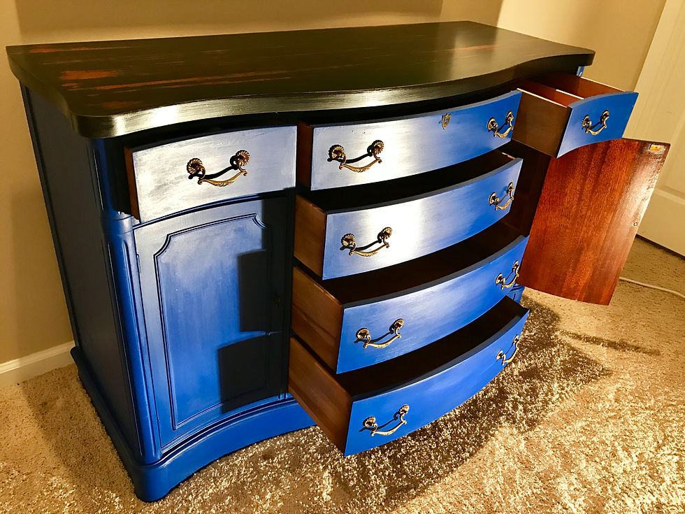 Thumbnail: Curvatious old buffet in electric cobalt 