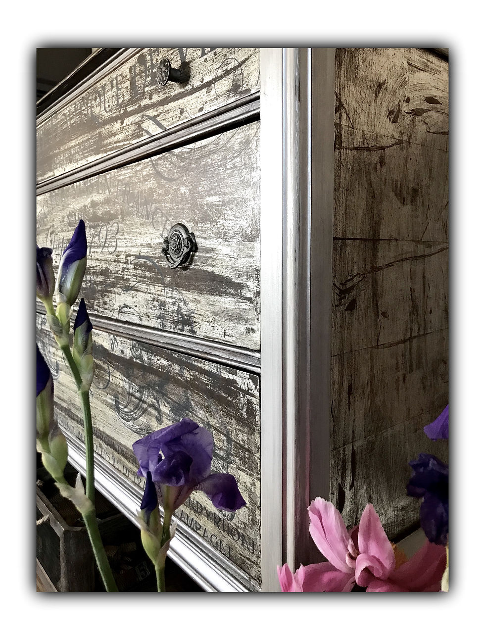 Thumbnail: French chateau silver leaf dresser