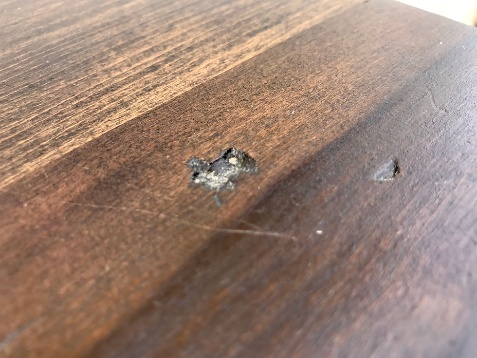 Thumbnail: Antique vanity table and chair in original finish