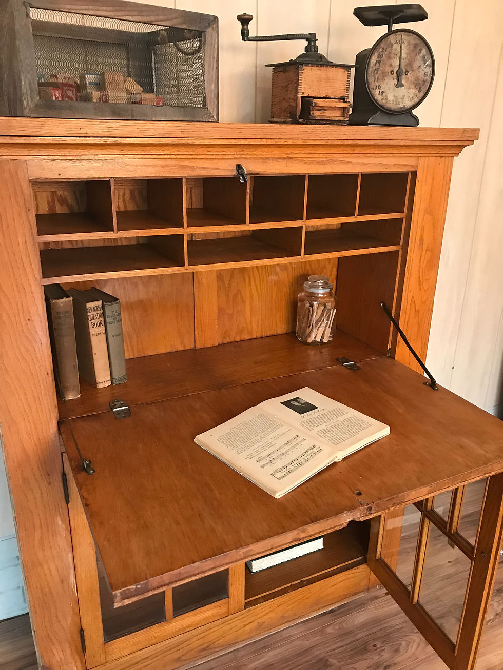 Thumbnail: Architectural salvage mission oak secretary 