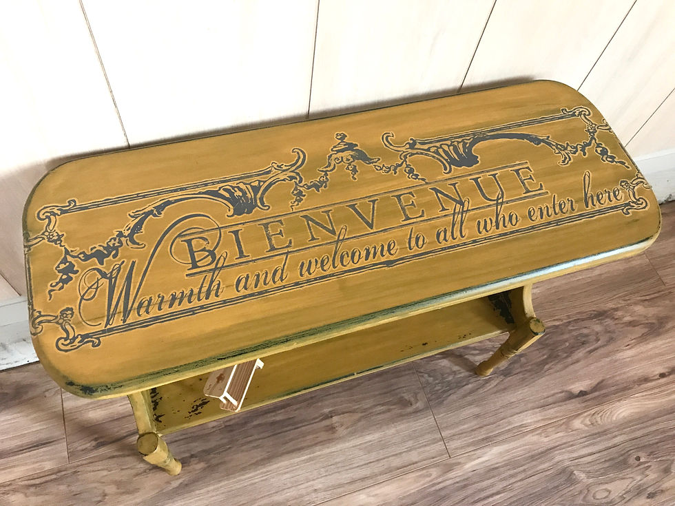 Thumbnail: Farm style chippy accent entry table