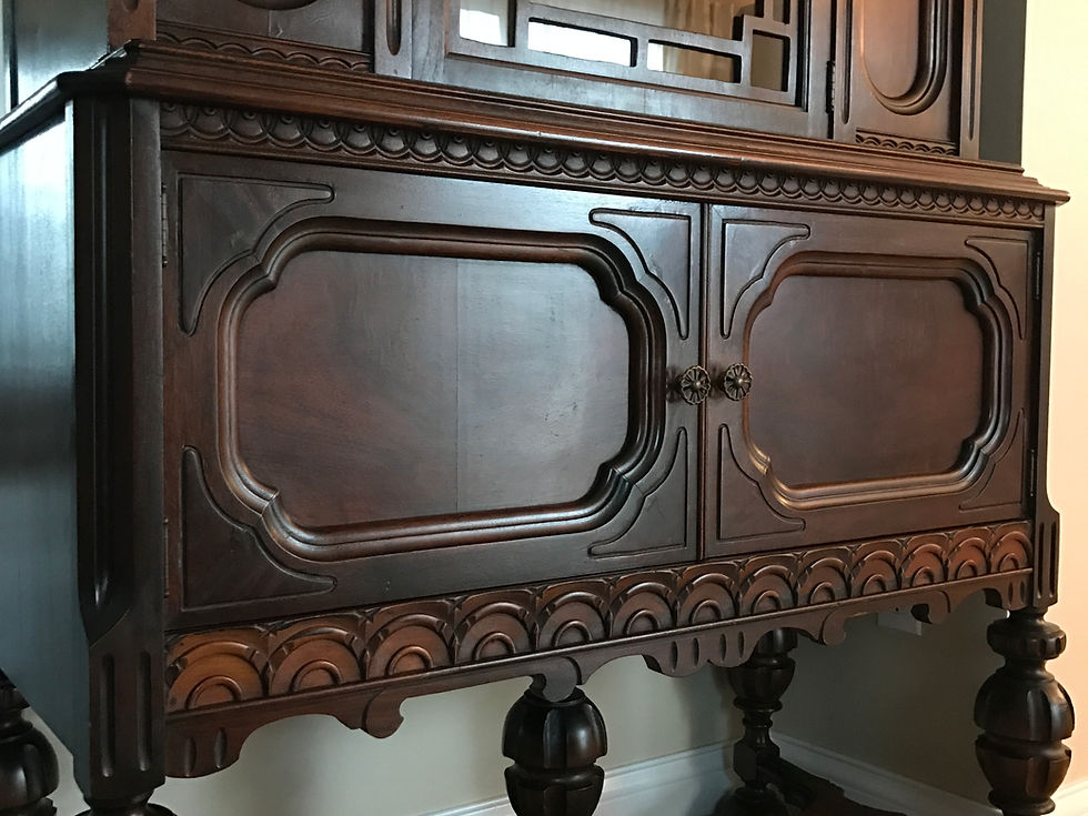 Thumbnail: Black walnut antique hutch