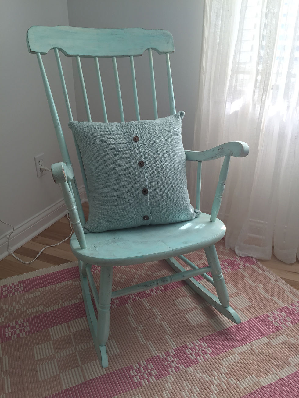 Thumbnail: Aqua adult rocking chair